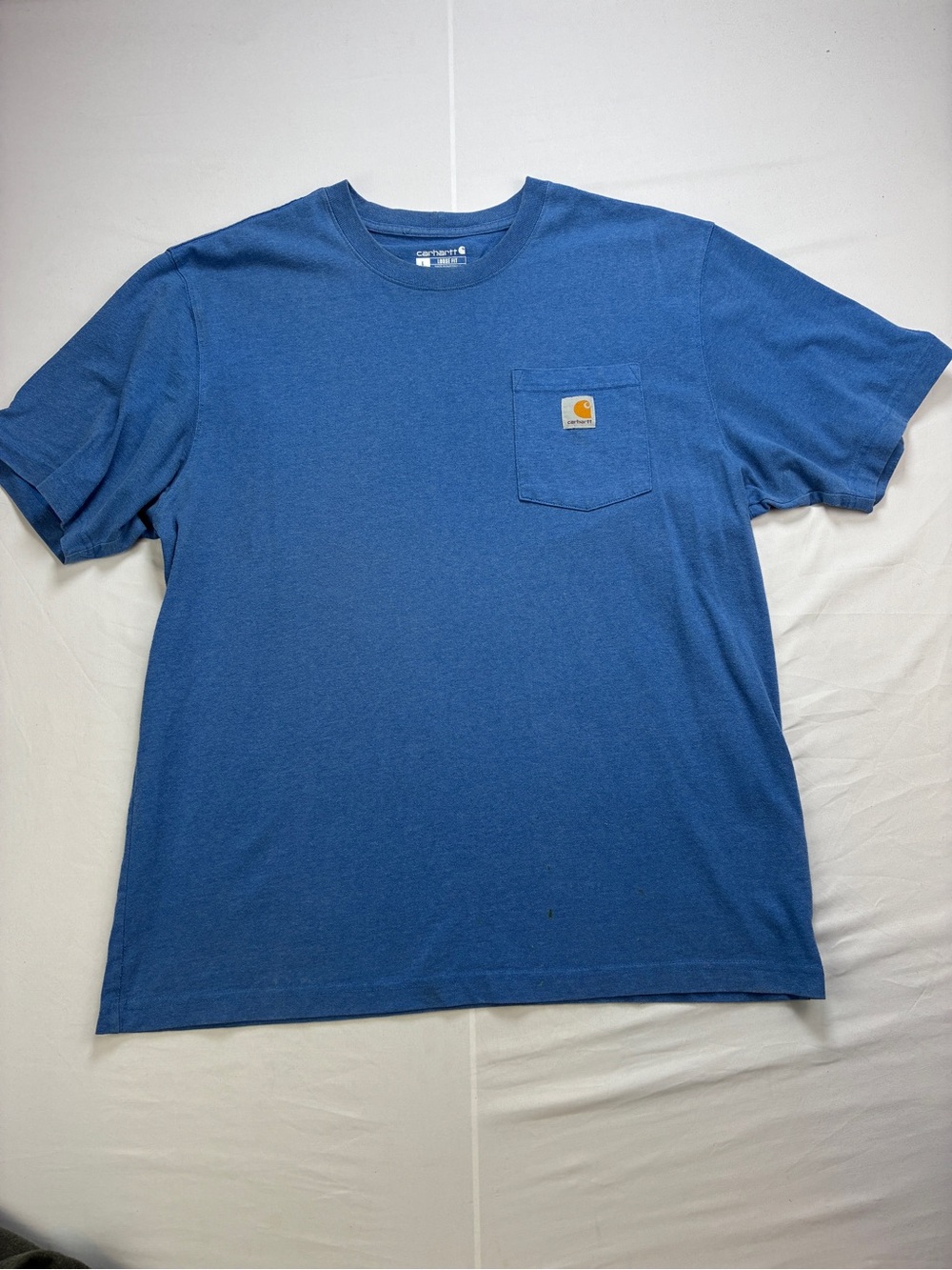 Carhartt Men's Blue Pocket T-Shirt L Loose Fit Work Shirt